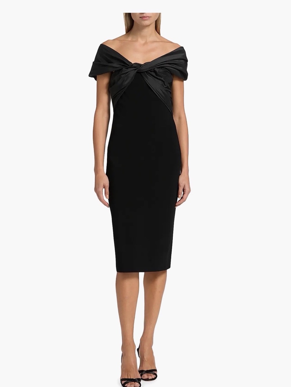 Simkhai Mia Off Shoulder Midi Dress in Black S